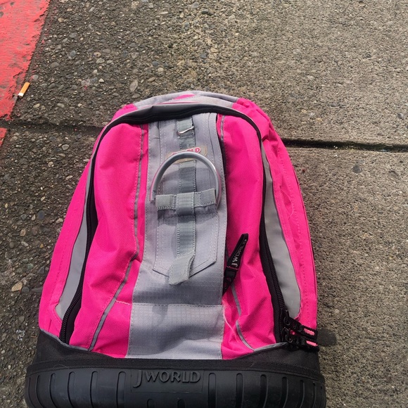 Sundance Girl’s Pink Gray Laptop Rolling Backpack (19.5 Inch) - Picture 7 of 10